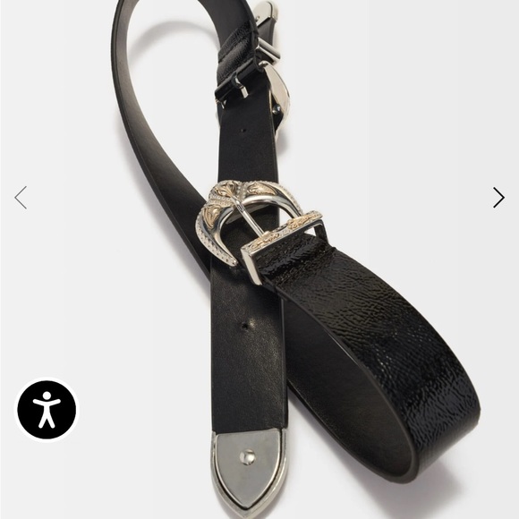 Maje Leather belt with buckles NWT - Picture 5 of 7